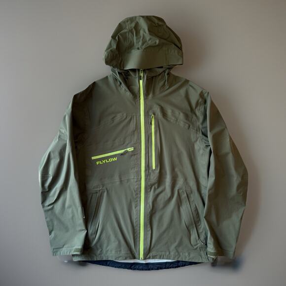 Flylow Cooper Jacket XL Green Hooded Full Zip Parka Waterproof Parka Colorado - Picture 1 of 12